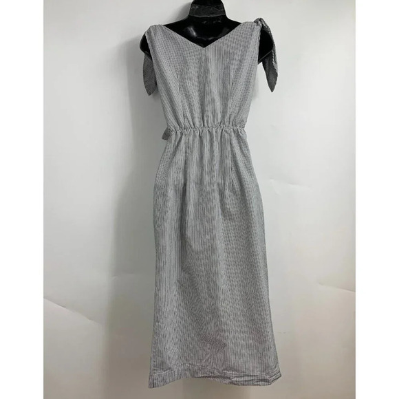 Alice McCALL Makes Sense Button Front Midi Black White Sleeveless Dress Size 4 - Picture 3 of 16